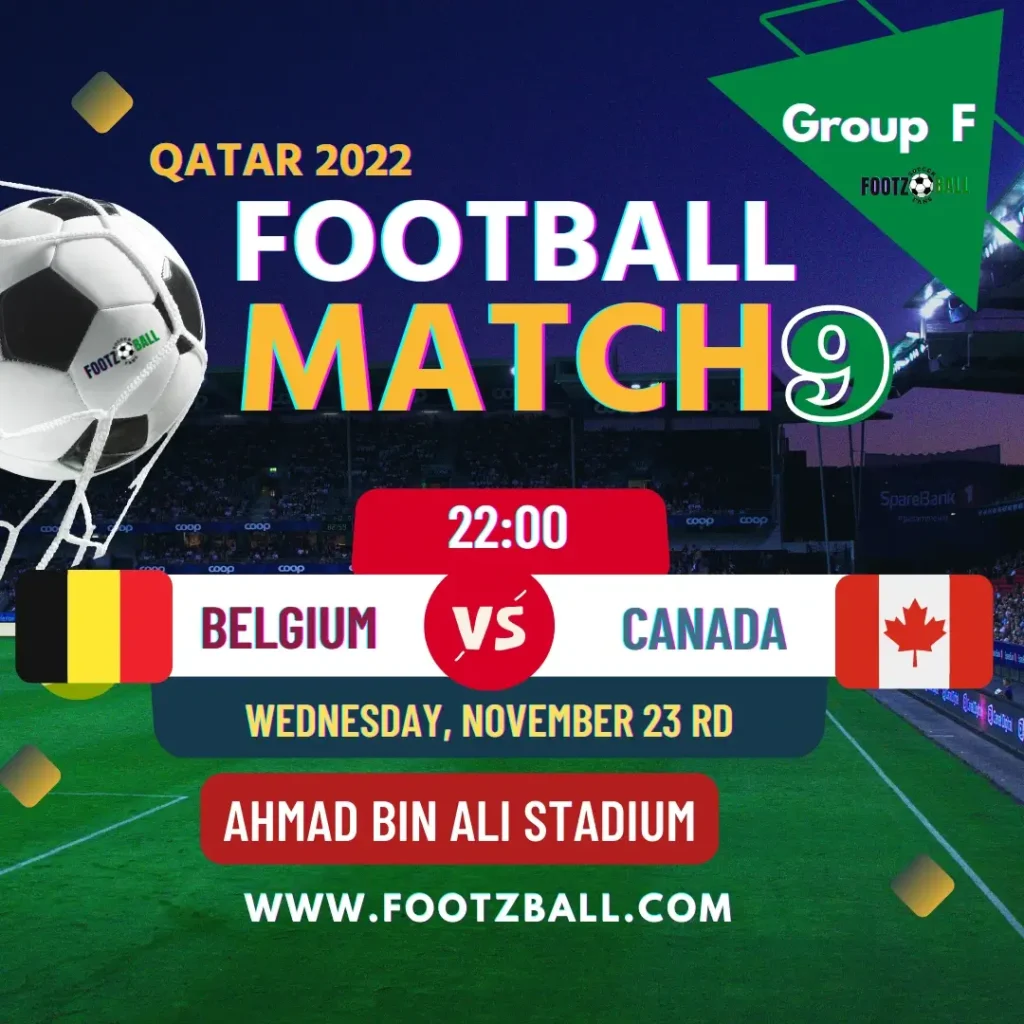 World Cup 2022 Schedule Group F Match 9 Belgium Vs Canada www.footzball.com