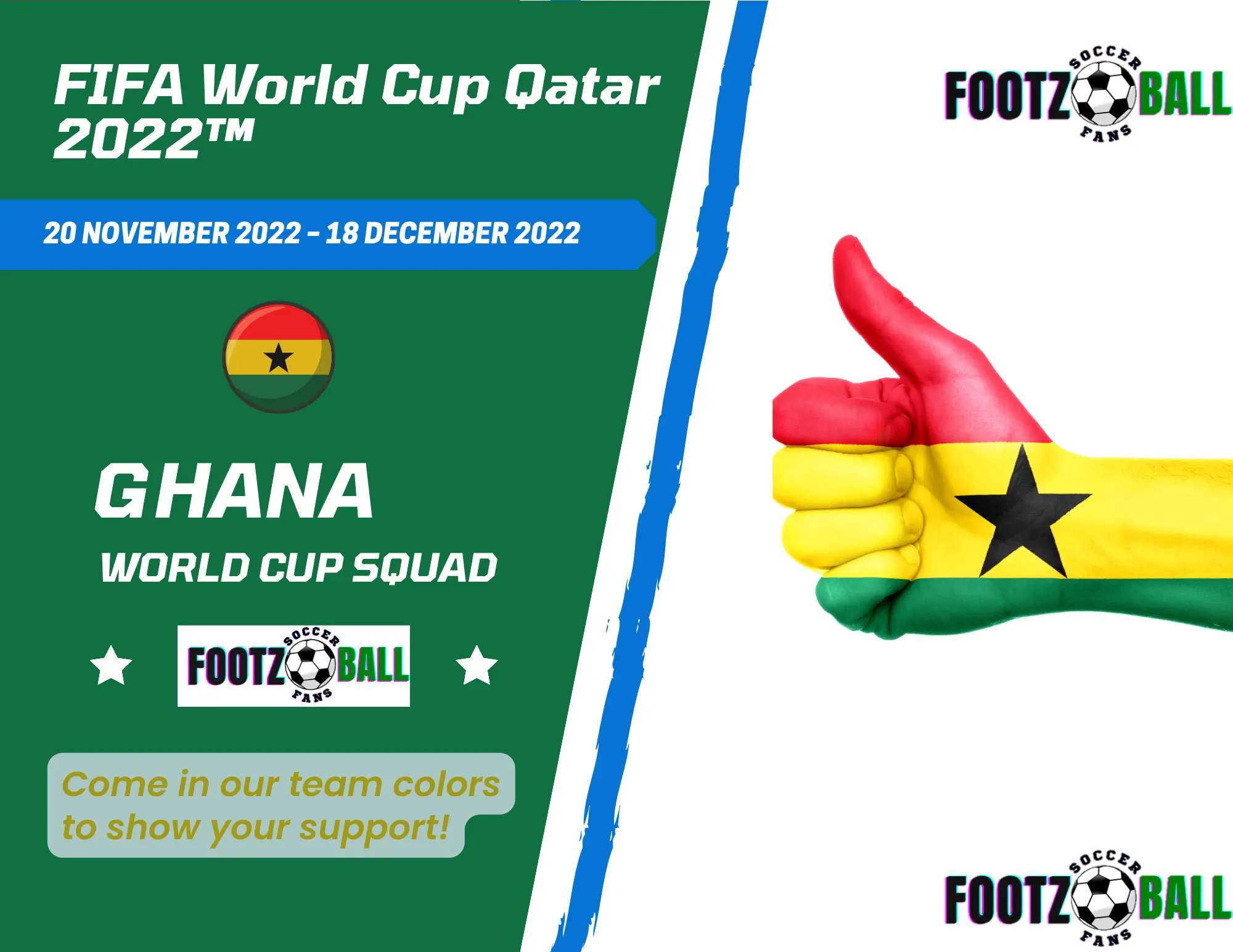 Ghana National Team FIFA World Cup Qatar 2022