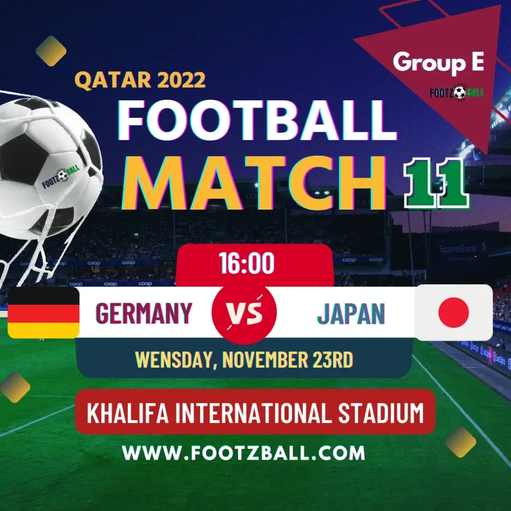World Cup 2022 Schedule Group E Match 11 Germany Vs Japan www.footzball.com