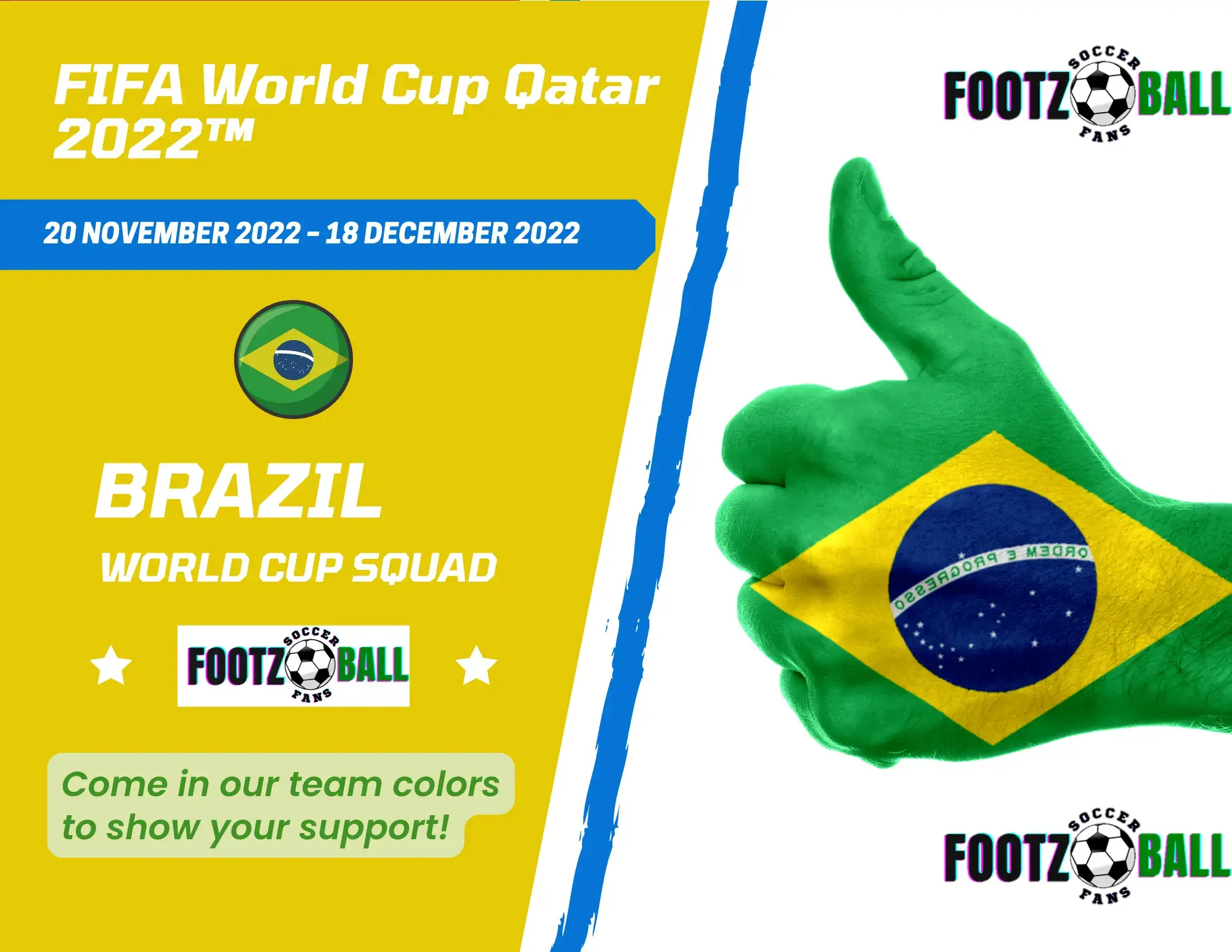 Brazil National Football Team Fifa World Cup Qatar 2022