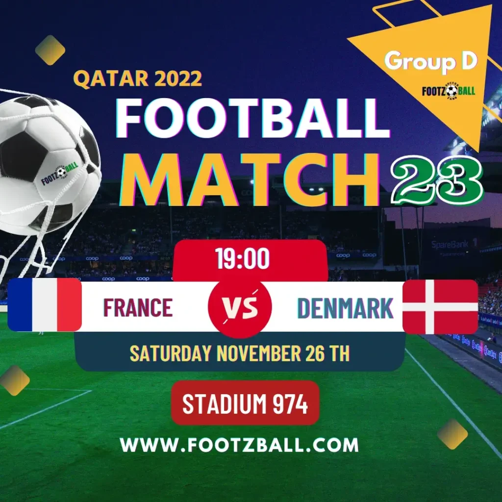 World Cup 2022 Schedule Group D Match 23 France Vs Denmark www.footzball.com