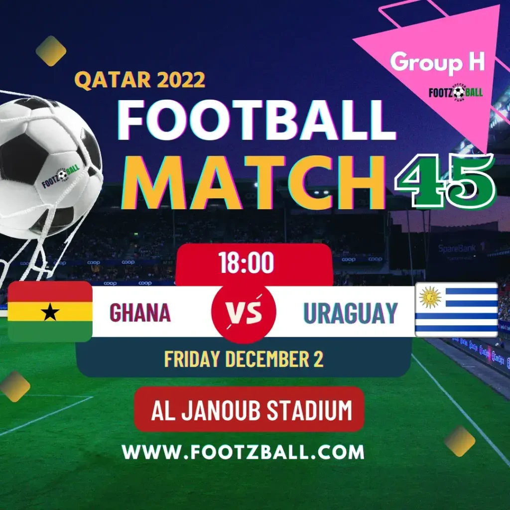 World Cup 2022 Schedule Group H Match 45 Ghana Vs Uruguay www.footzball.com