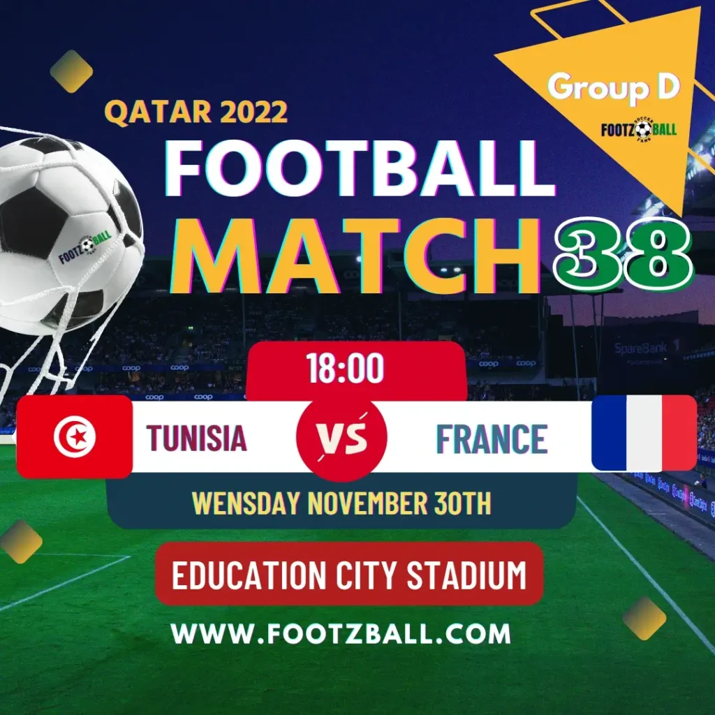 World Cup 2022 Schedule Group D Match 38 Tunisia Vs France www.footzball.com